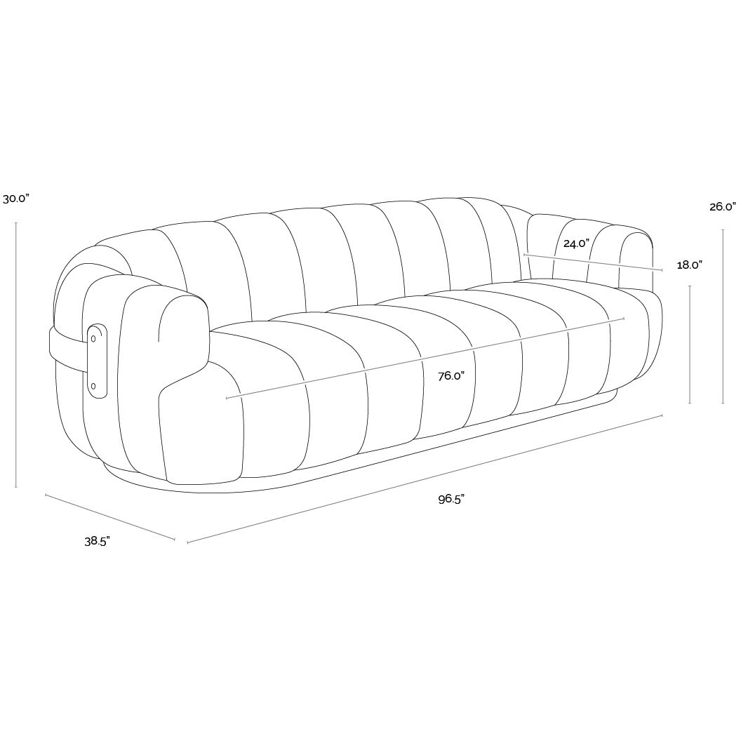 Tadeo Warm Brown / Dove Cream Sofa