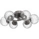 Gaia LED 30 inch Graphite Flush Mount Ceiling Light in Clear, 2700K LED