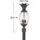 Plantation 3 Light 25.25 inch Museum Black Outdoor Post Mount Lantern in Non-LED