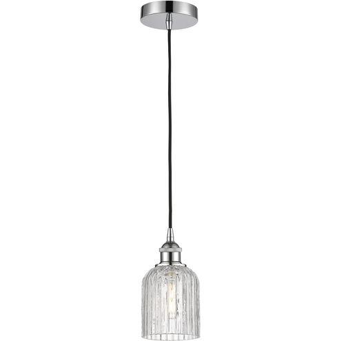 Bridal Veil 1 Light 5 inch Polished Chrome Mini Pendant Ceiling Light in Clear