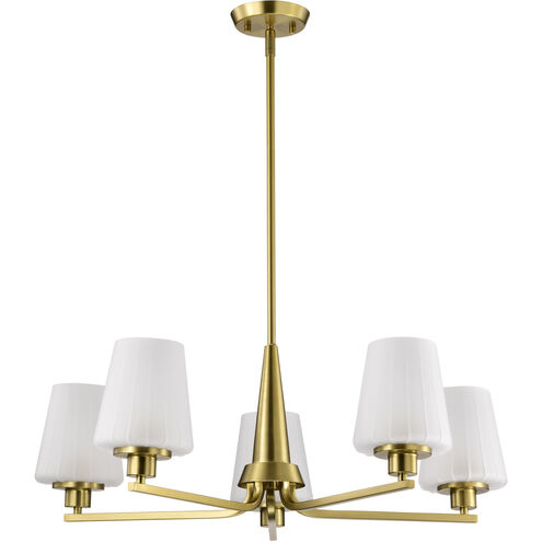 Lune 30 inch Vintage Brass Chandelier Ceiling Light