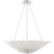 Broche 8 Light 30 inch Matte White Chandelier Ceiling Light