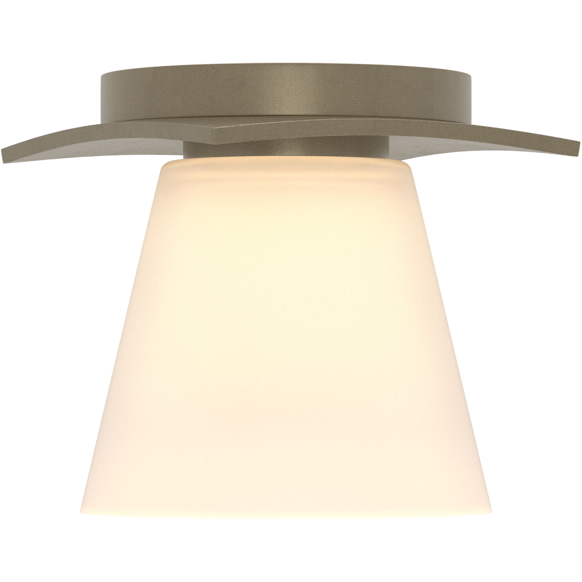 Wren 1 Light 5.1 inch Soft Gold Flush Mount Ceiling Light in Opal