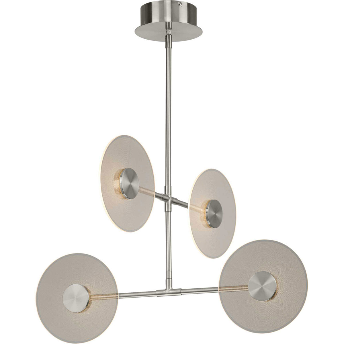 Spoke LED LED 25.5 inch Brushed Nickel Chandelier Ceiling Light, Progress LED