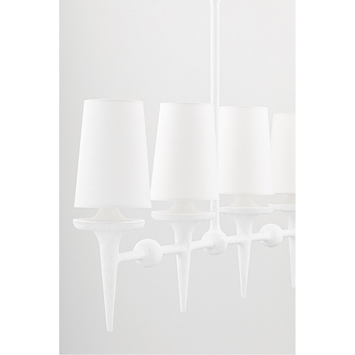 Torch 6 Light 58 inch White Plaster Island Light Ceiling Light