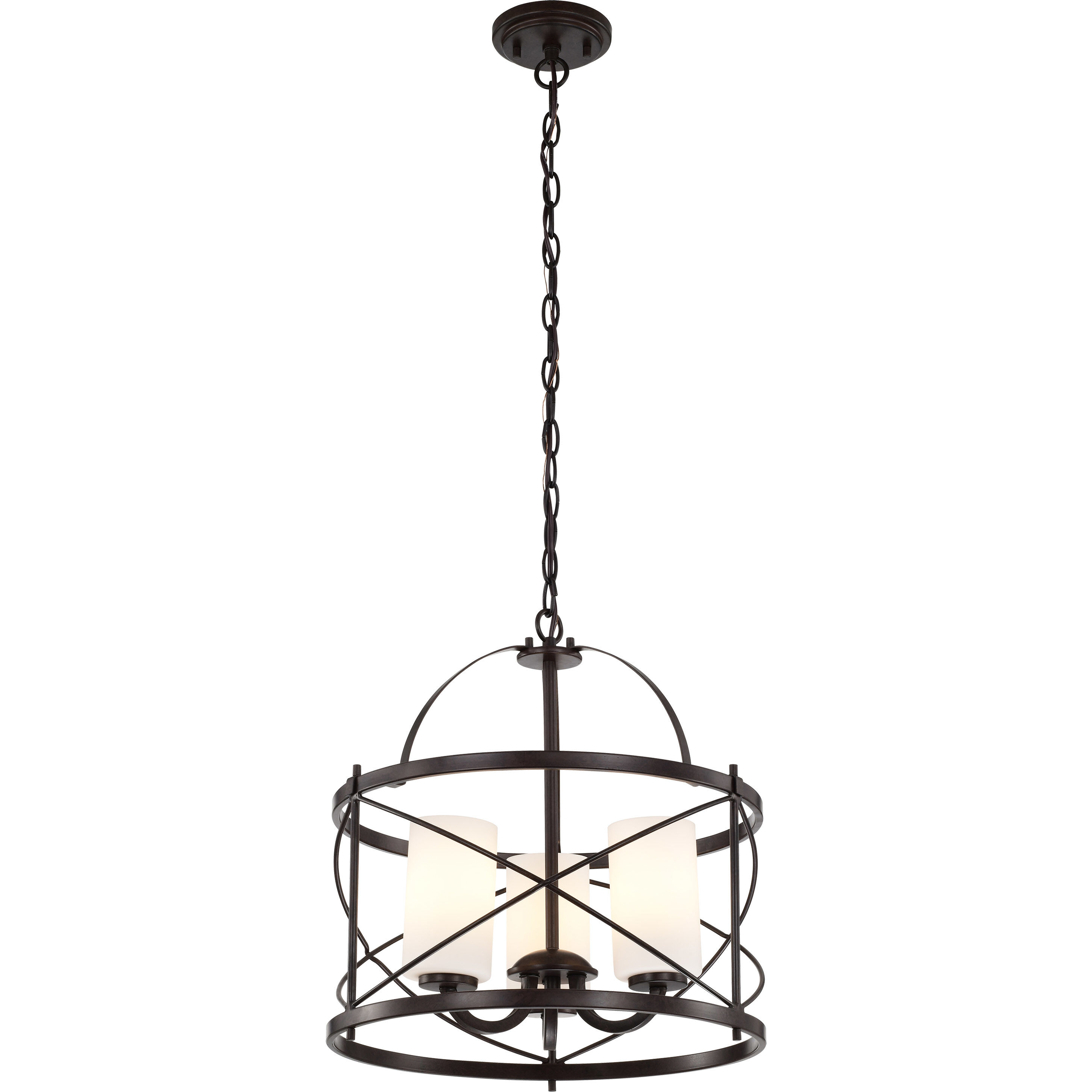 Ginger 3 Light 16 inch Old Bronze Pendant Ceiling Light