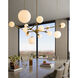 Orbe 10 Light 44.75 inch Brushed Brass Chandelier Ceiling Light