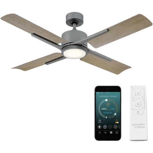 Cervantes 56 inch Graphite Weathered Gray with Weathered Gray Blades Downrod Ceiling Fan in 3500K