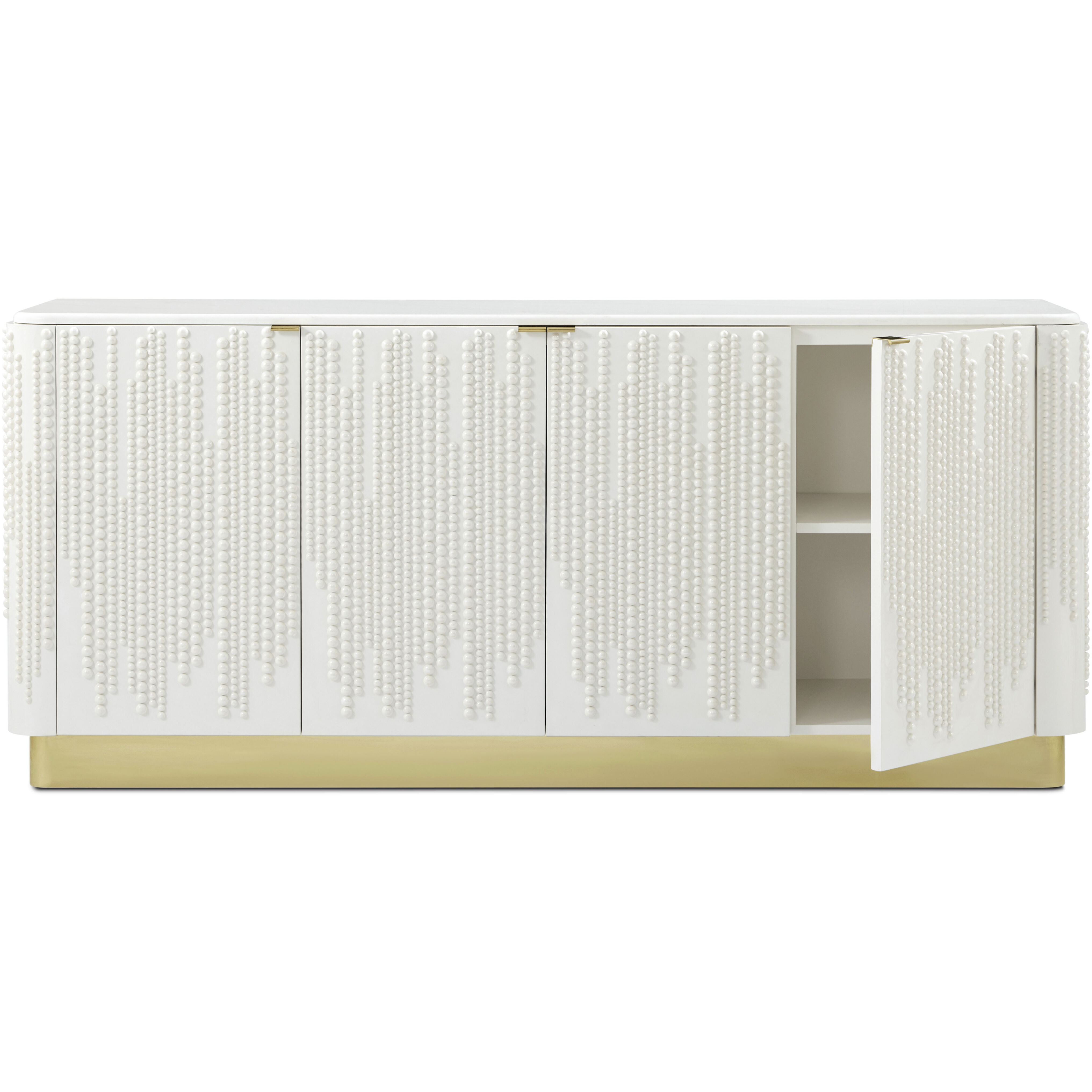 Judith Leiber Couture 77.5 X 20 inch Solstice Credenza, Wooden, 4-Door