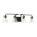 Jaden 4 Light 33.25 inch Midnight Black Bath Vanity Wall Sconce Wall Light