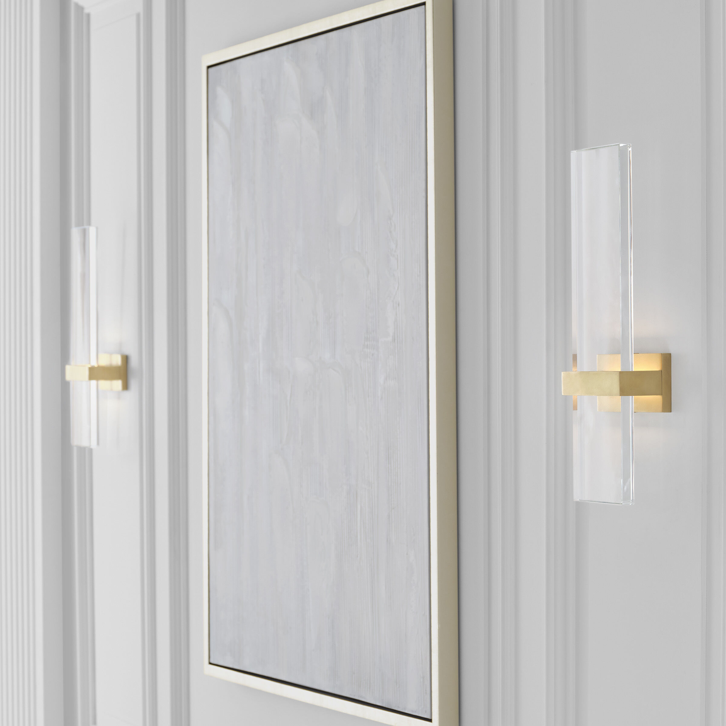 Sean Lavin Flyta LED 3.3 inch Natural Brass ADA Wall Sconce Wall Light in Clear Glass