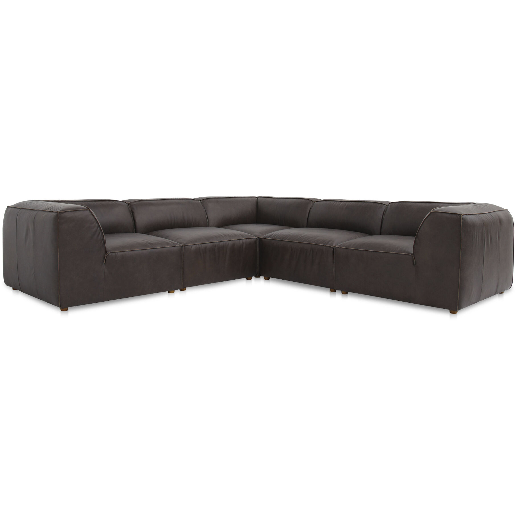 Form Brown Modular Sectional in Dark Brown, Classic L-Shaped