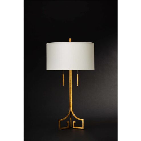 Le Chic 33 inch 100.00 watt Antique Gold Leaf Table Lamp Portable Light