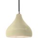 Radiance 1 Light 8 inch Vanilla Gloss and Brushed Nickel Pendant Ceiling Light
