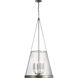 Marie Flanigan Reese LED 23 inch Polished Nickel Pendant Ceiling Light in Clear Glass