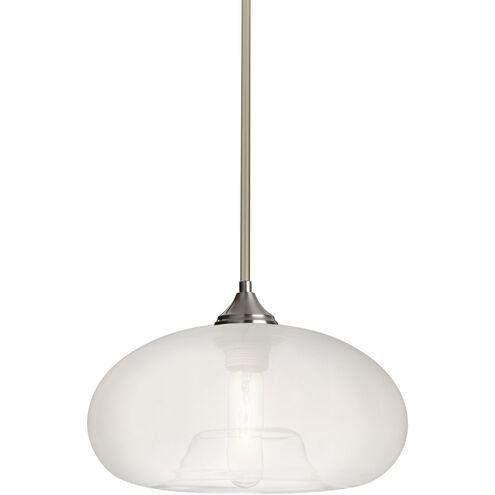 Bana 1 Light Satin Nickel Stem Pendant Ceiling Light