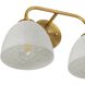 Shepard 2 Light 15.5 inch Modern Brass Vanity Light Wall Light in Matte White
