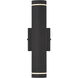 Supotto LED 14 inch Sand Coal Outdoor Wall Mount