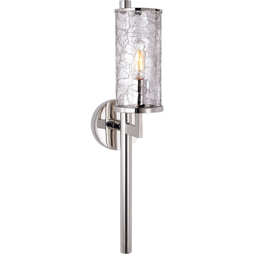 Kelly Wearstler Liaison 1 Light 4 inch Polished Nickel Single Sconce Wall Light in Crackle Glass