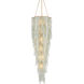 Verre de Mer 6 Light 24 inch Seaglass/Contemporary Gold Chandelier Ceiling Light, Large
