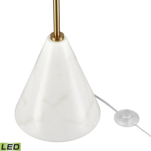 Tully 69 inch 9.00 watt Matte White with Aged Brass Floor Lamp Portable Light