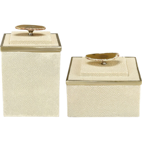 Brenner 5.25 X 5.25 inch Off White with Brown Box