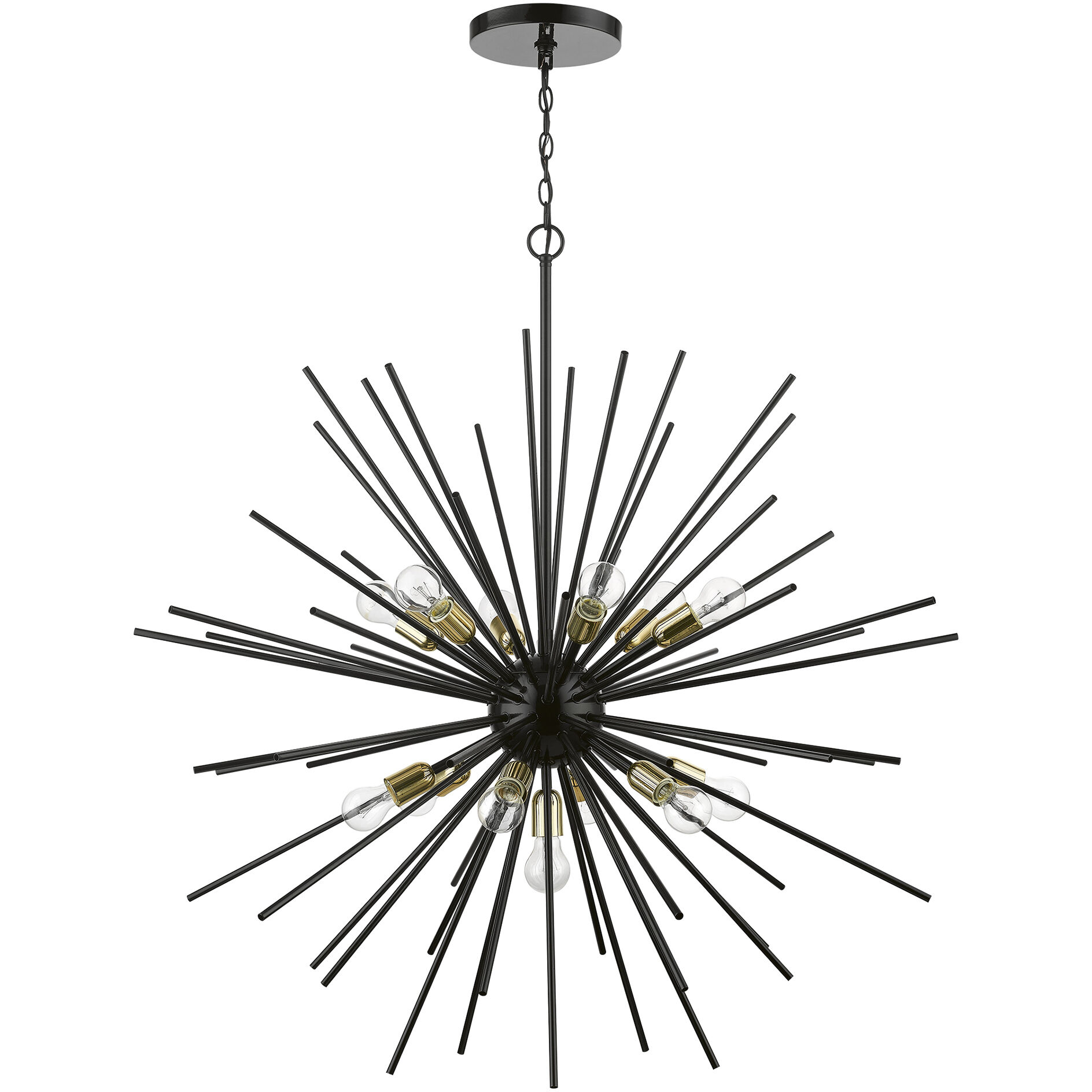 Lucy　0207 Livex Lighting 46177-68 Tribeca 13 Light 42 inch Shiny Black