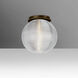 Kristall 8 LED 10 inch Bronze Semi-Flush Mount Ceiling Light