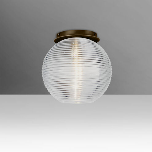 Kristall 8 LED 10 inch Bronze Semi-Flush Mount Ceiling Light