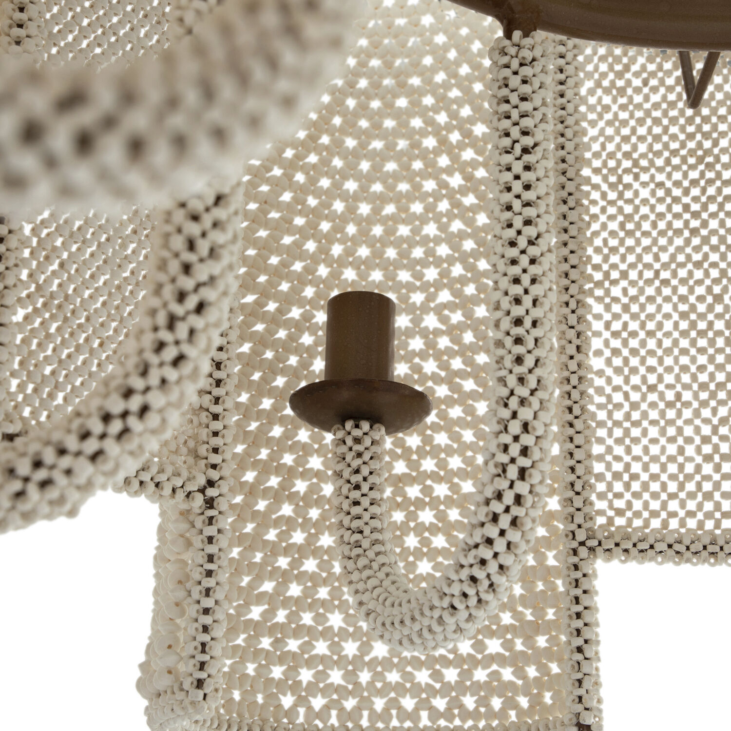 Teagan 7 Light 34 inch Winter White / Natural Chandelier Ceiling Light