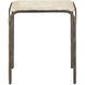 Crema 20.5 X 18 inch Natural and Bronze Side Table