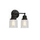 Aditi Small Bell 2 Light 13 inch Matte Black Bath Vanity Light Wall Light, Aditi