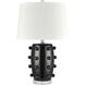 Torny 25 inch 150.00 watt Black Glazed with Clear Table Lamp Portable Light