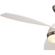 Odell 22 inch Brushed Nickel and Matte White with Matte White Blades Ceiling Fan