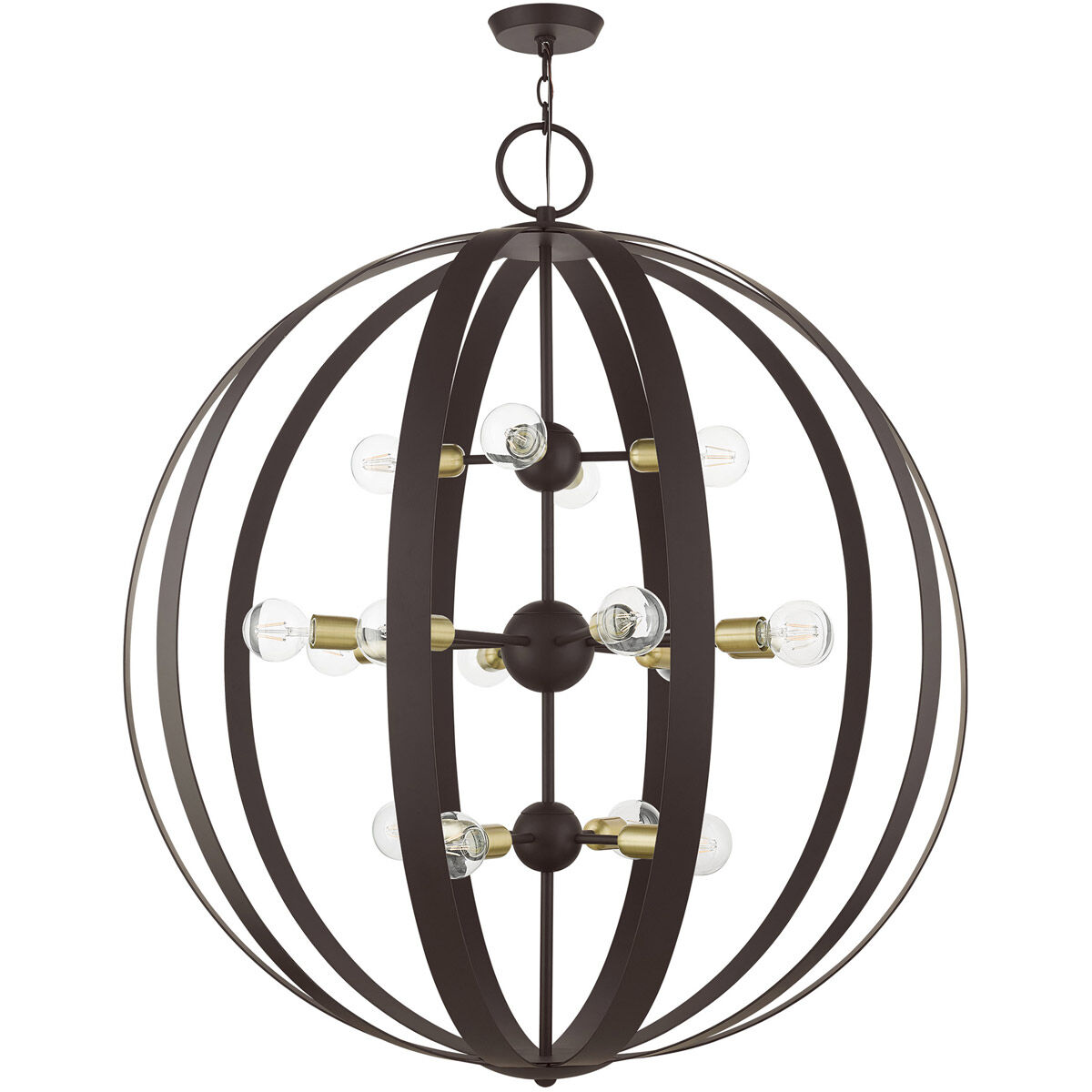 Modesto 16 Light 42 inch Bronze Foyer Chandelier Ceiling Light