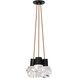 Sean Lavin Kira LED Black Pendant Ceiling Light in LED 90 CRI 3000K, Copper Cord, Integrated LED