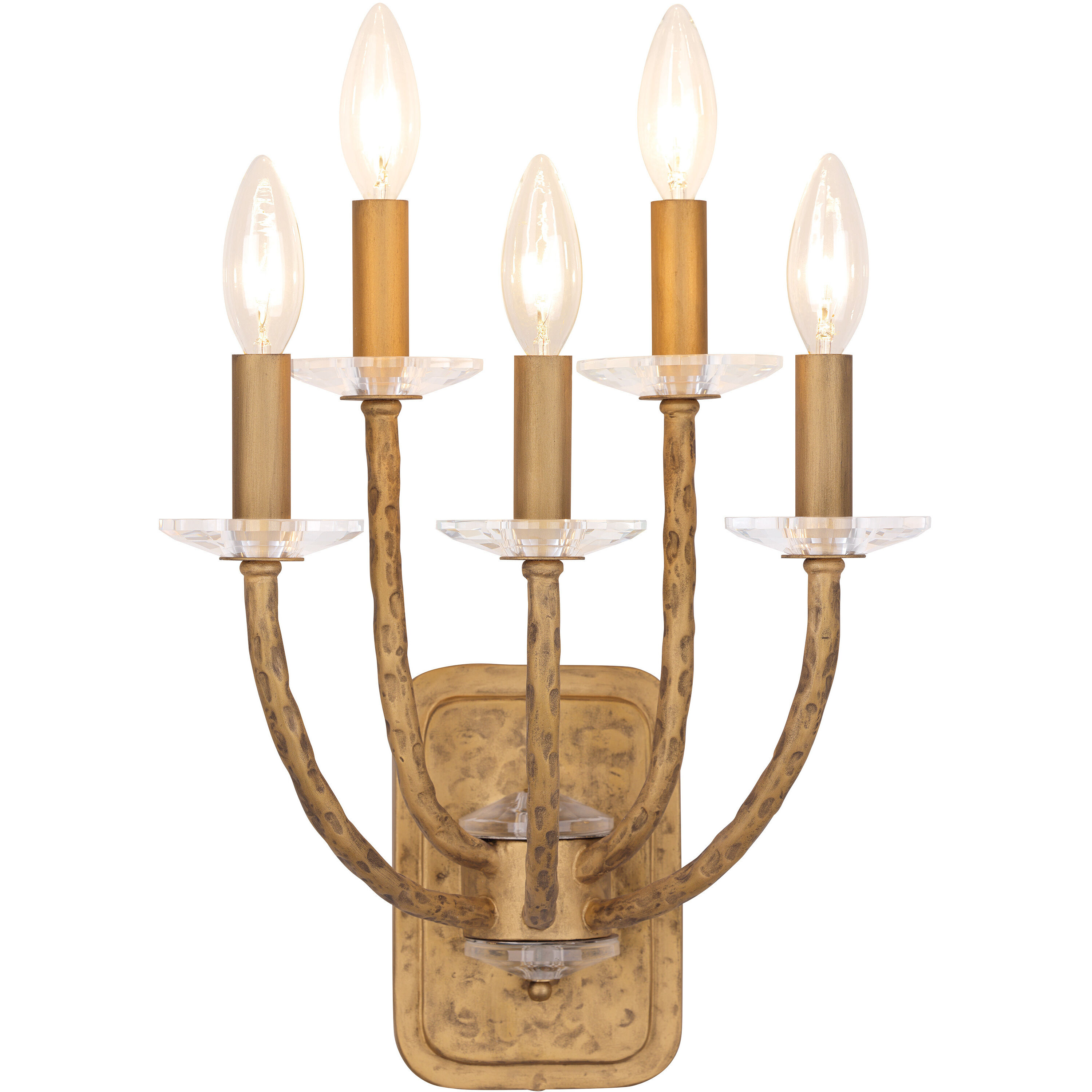 Atella 5 Light 12 inch Ashen Gold Wall Sconce Wall Light