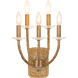 Atella 5 Light 12 inch Ashen Gold Wall Sconce Wall Light