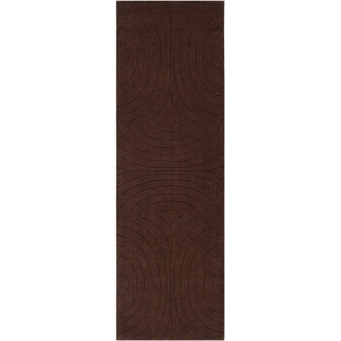 Sculpture 156 X 108 inch Dark Brown Rug