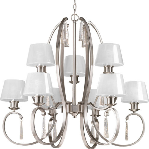 Dazzle 9 Light 36 inch Brushed Nickel Chandelier Ceiling Light