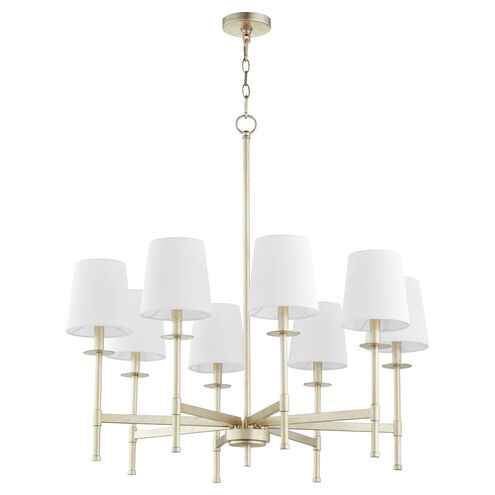 Belshaw 8 Light 33 inch Aged Silver Leaf Chandelier Ceiling Light