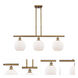 Ballston Athens LED 36 inch Brushed Brass Island Light Ceiling Light, Ballston