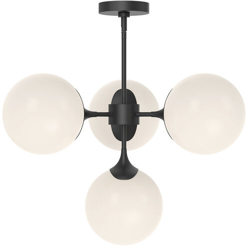 Alora Mood Nouveau 4 Light 26 inch Matte Black Chandelier Ceiling Light