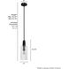 Gatz 1 Light 6 inch Matte Black Mini Pendant Ceiling Light