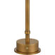 Paseo 20 inch 2 watt Polished Antique Brass and Frosted Cordless Table Lamp Portable Light