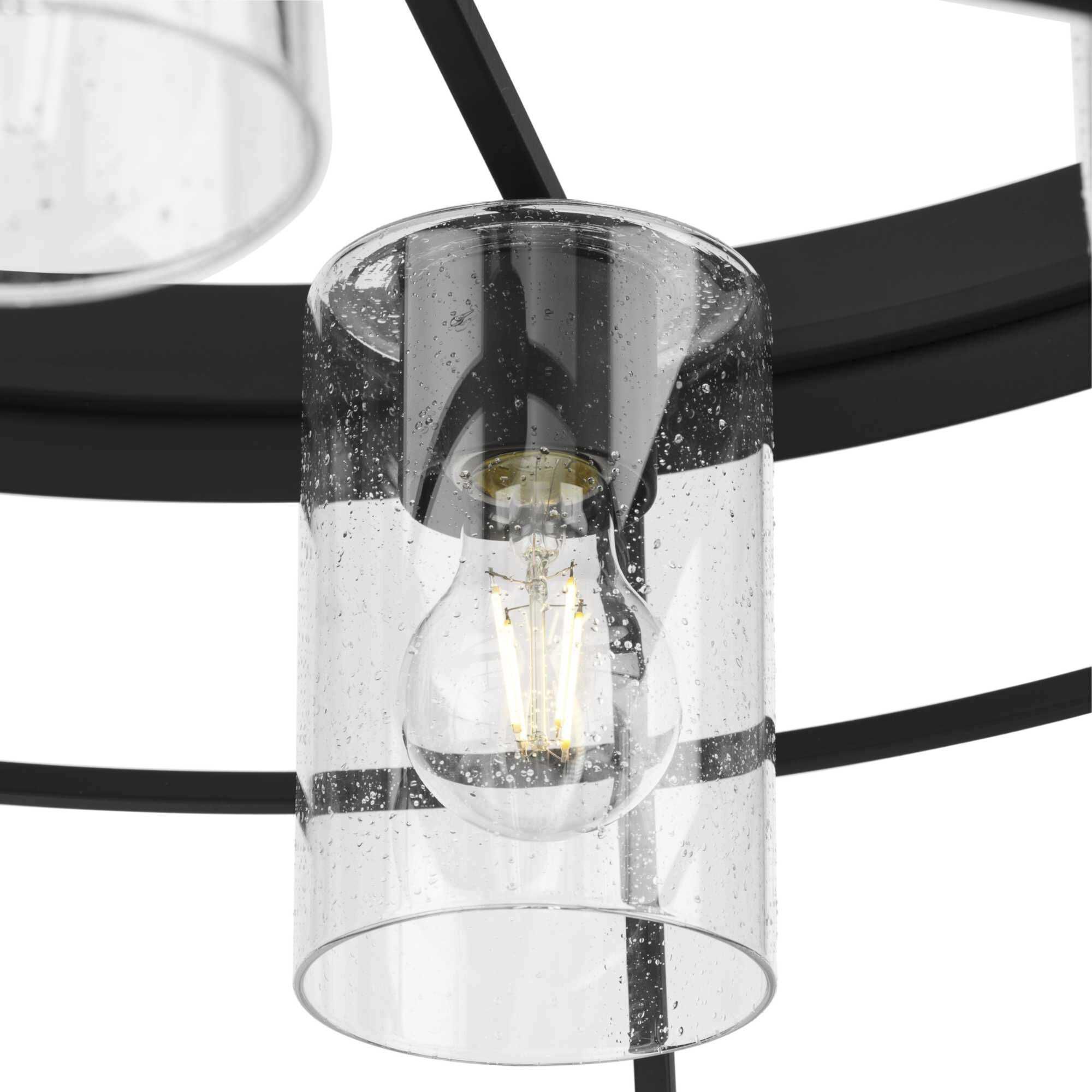 Burgess 4 Light 23.75 inch Matte Black Chandelier Ceiling Light, Design Series