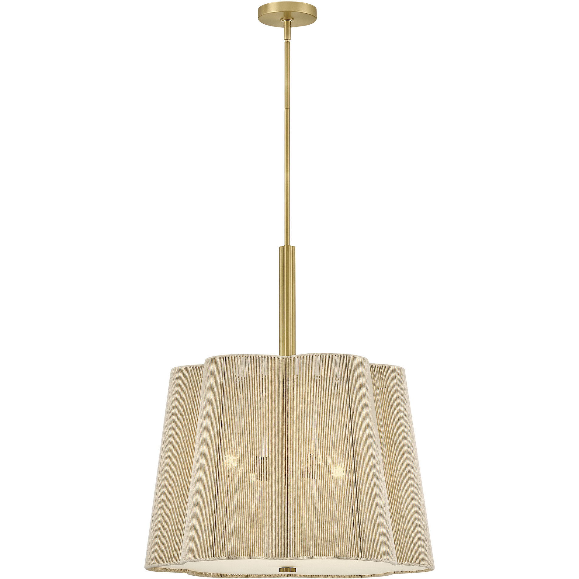 Sasha 4 Light 24 inch Lacquered Brass Chandelier Ceiling Light