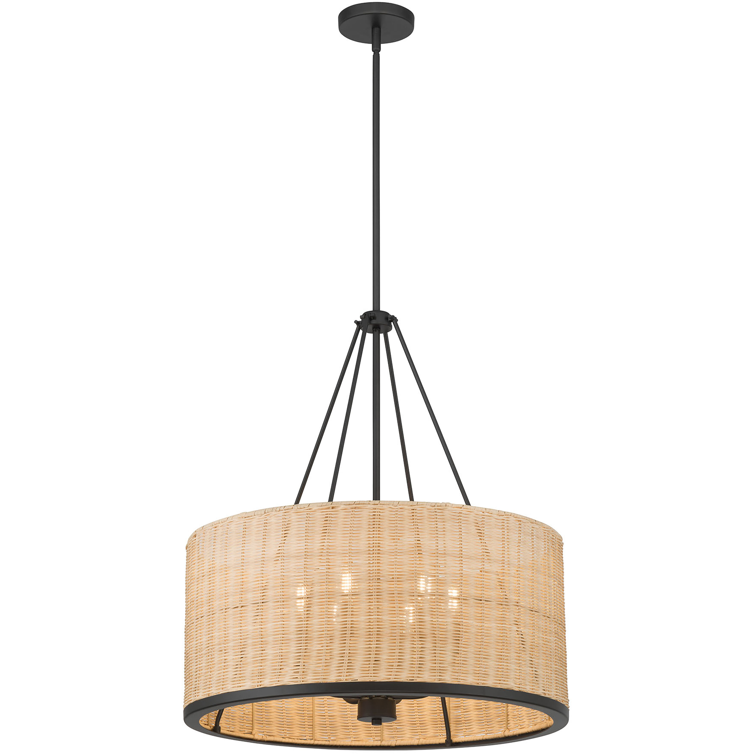 Namiro 6 Light 23.5 inch Matte Black Pendant Ceiling Light