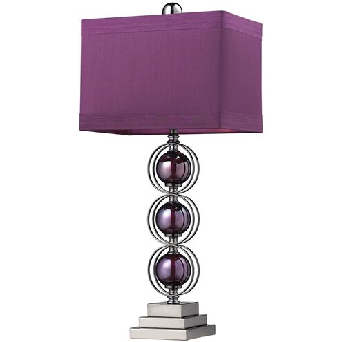 Alva 27 inch 60 watt Purple Table Lamp Portable Light in Incandescent