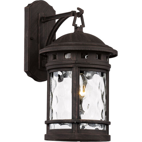 Boardwalk 1 Light 16 inch Rust Outdoor Wall Lantern